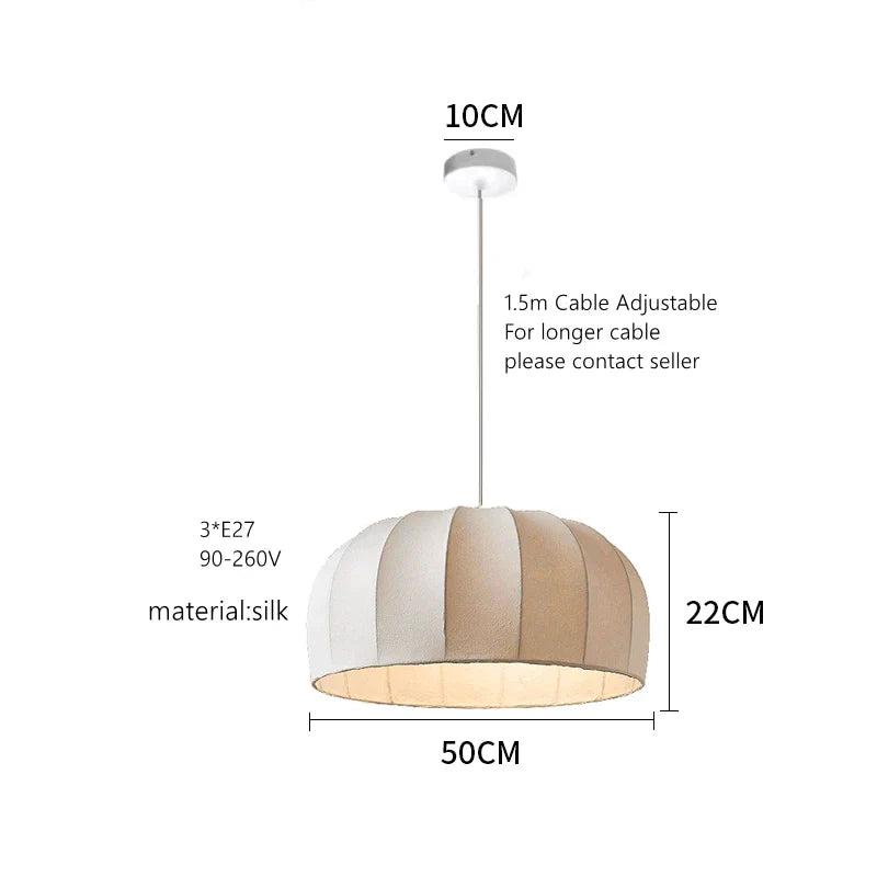 DecorBites™ Handmade Silk Pendant Lamps for Dining, Bedroom, Living, Study Rooms