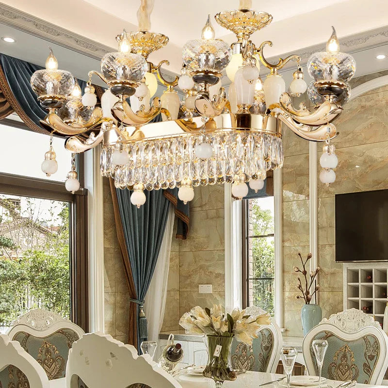 ثريا كريستال فاخرة من DecorBites™ لغرفة النوم وغرفة المعيشة وغرفة الطعام