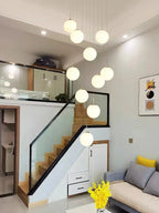 Nordic Glass Staircase Chandelier Pendant Light