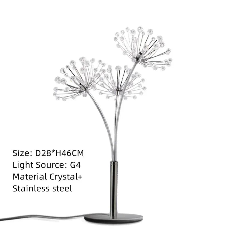 DecorBites™ Crystal Dandelion LED Floor Lamp for Living Room Bedroom Decor