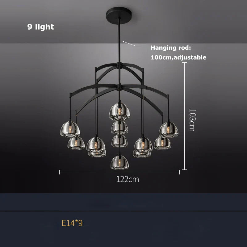 DecorBites™ K9 Crystal Chandelier Lighting for Dinning Room & Corridor