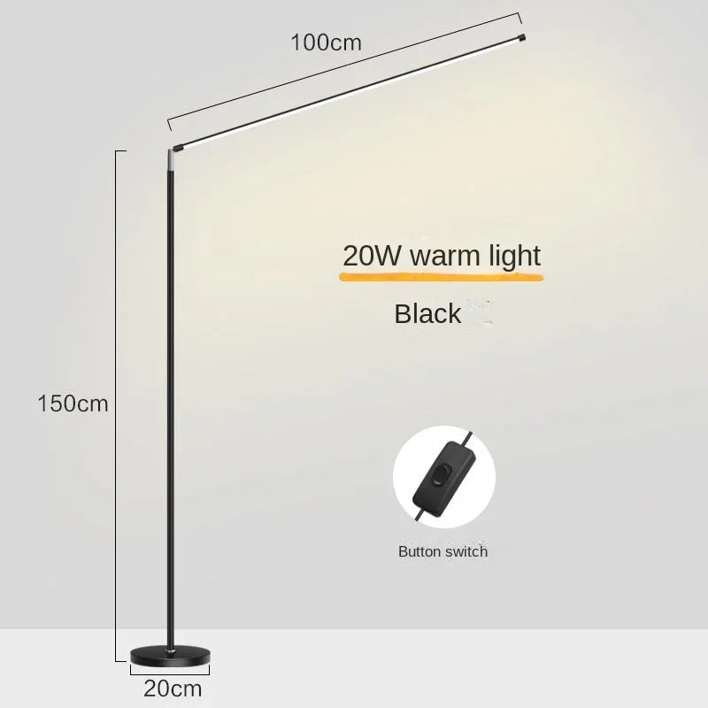 مصباح أرضي LED من DecorBites™: إضاءة قراءة فائقة السطوع وبلمسة عصرية لغرفة المعيشة وغرفة النوم