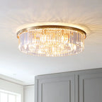 Nordic Crystal Pendant Light in Black or Gold