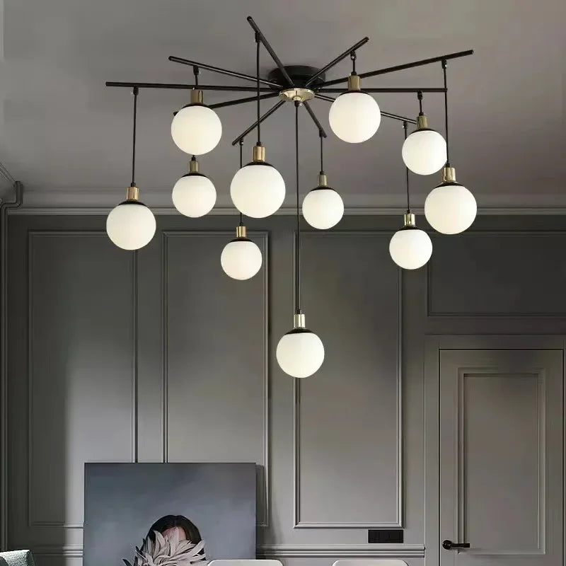 DecorBites™ Art Glass Ball Molecule Chandelier for Living Room, Children's Room, Study & Home Decor