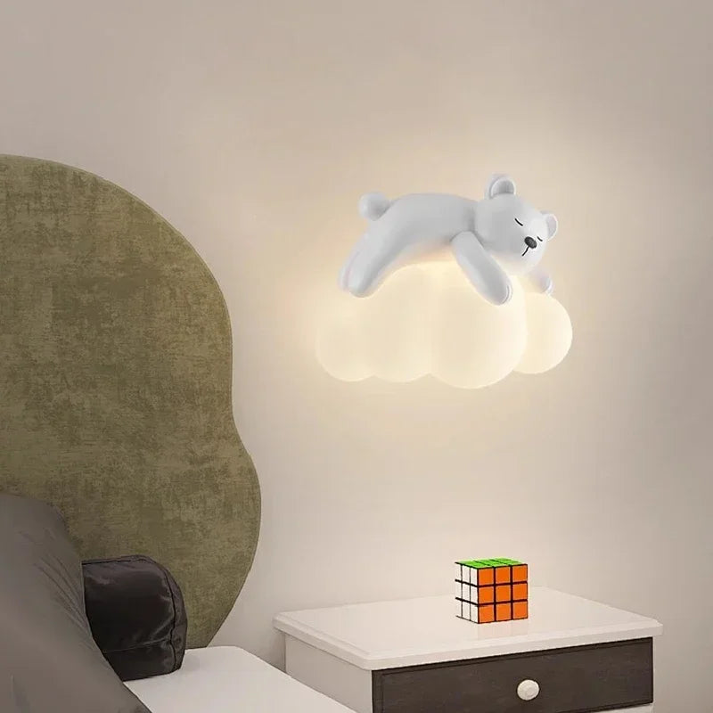 أضواء حائط على شكل دب LED للأطفال من DecorBites™ - مصابيح عصرية لغرف نوم الأميرات والأولاد والبنات