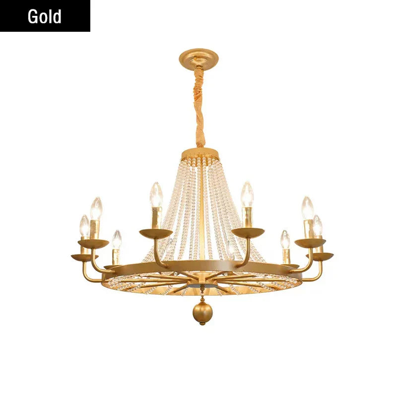 DecorBites™ Country Candle Crystal Chandelier for Home Decoration