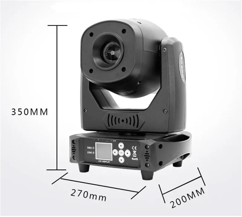DecorBites™ 120W LED Moving Head Spot Light with Rotatable Prism and Gobo Patterns