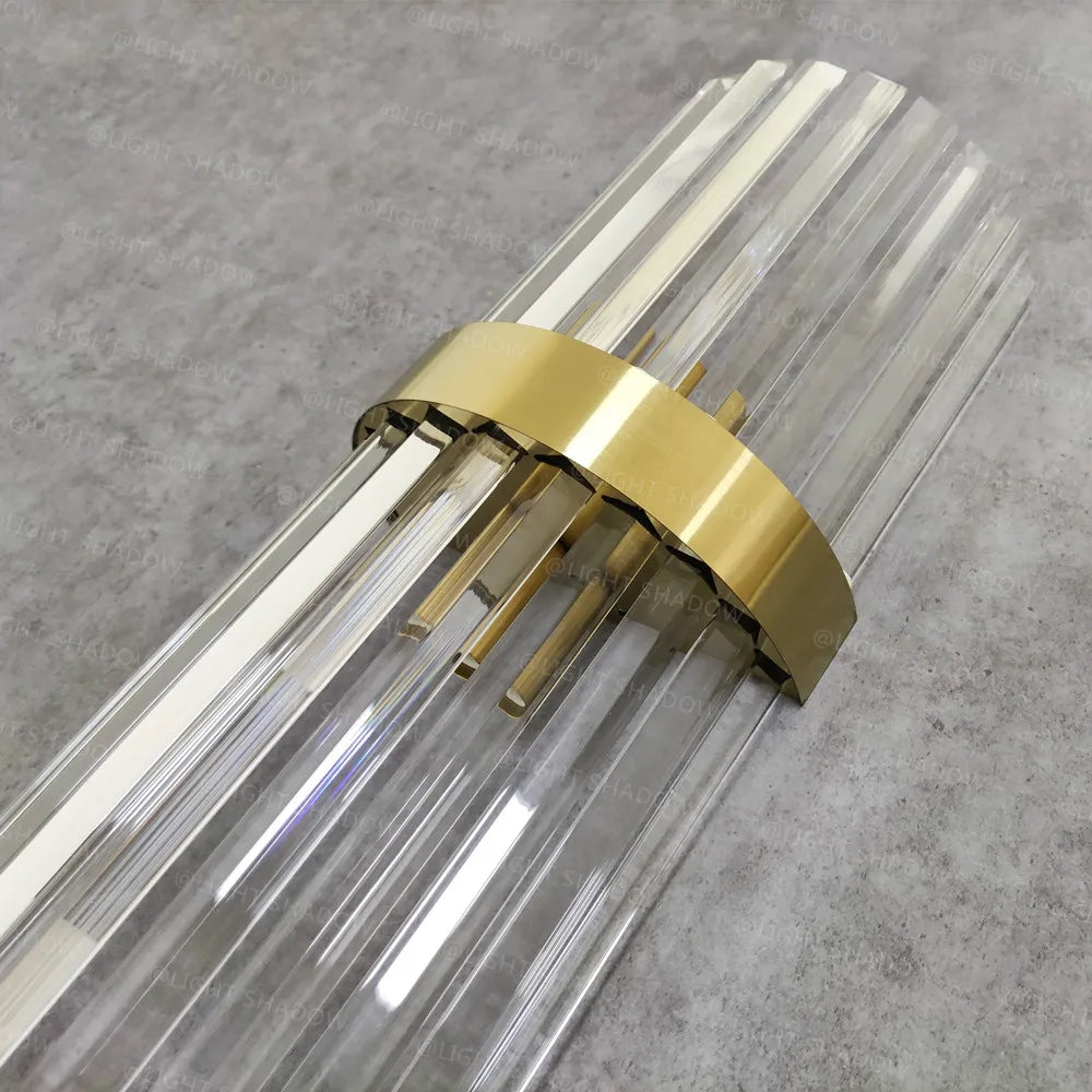 DecorBites™ Crystal Gold LED Wall Sconce, Modern Nordic Bedroom Lighting Fixture