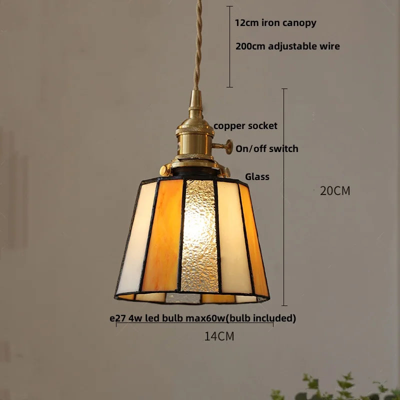 DecorBites™ Cube LED Pendant Lamp Walnut Wood Glass Hanging Lights for Restaurant and Bedroom