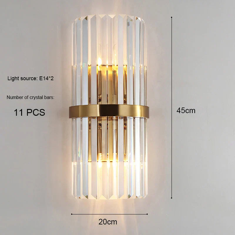 DecorBites™ Crystal Wall Light: Modern Nordic Sconces Indoor Lighting for Living Room Bedroom