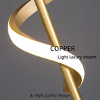Modern Copper Pendant Light in Black and Gold