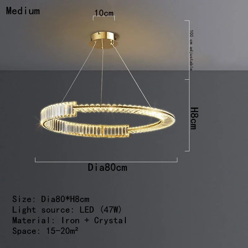 ثريا كريستال LED من DecorBites™ لعام 2025: إضاءة سقف أنيقة للمنزل والفنادق والمطابخ