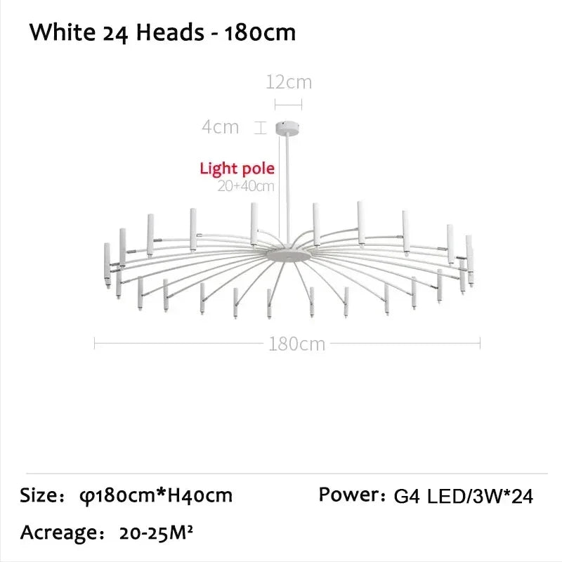 ثريا سقف LED DecorBites™ مصباح إضاءة نورديك لغرفة المعيشة وغرفة الطعام وغرفة النوم