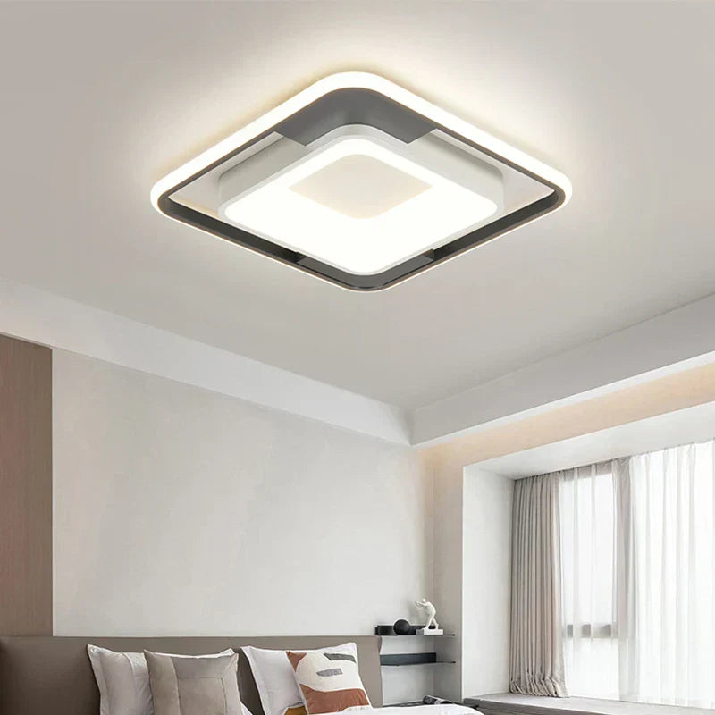 ثريا LED من DecorBites™: مصابيح سقف عصرية بسيطة مع ريموت للتحكم للمنزل وغرفة النوم والشرفة