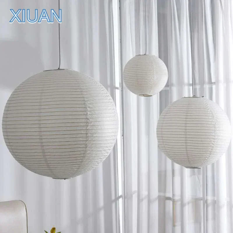 مصباح معلق كروي LED E27 على الطراز الياباني من DecorBites™ لديكور المنزل