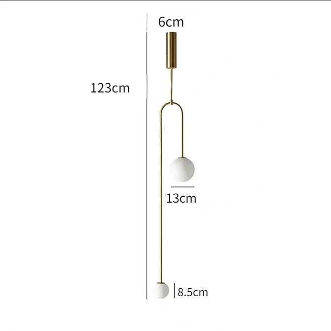DecorBites™ Double Head Glass Ball Pendant Light for Hotel Bedroom & Bathroom