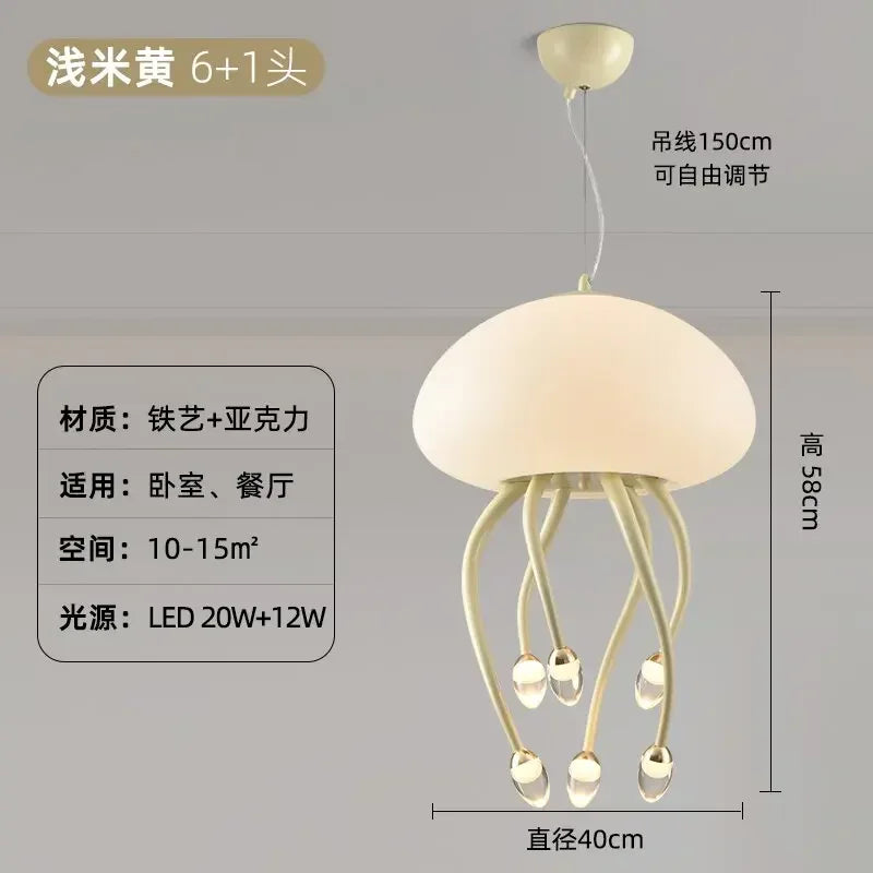 DecorBites™ مصباح قنديل البحر Kawaii LED لديكور وإضاءة غرفة النوم