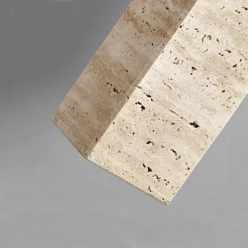 Wabi-Sabi Yellow Marble Stone Pendant Light