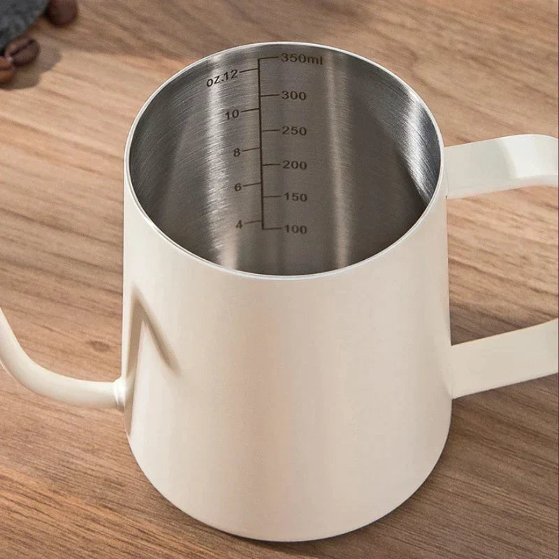 DecorBites™ Glass Coffee Maker Pot Barista Kettle Stainless Steel Strainer Pitcher