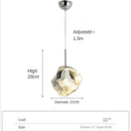 Modern Ice Glass Pendant Light