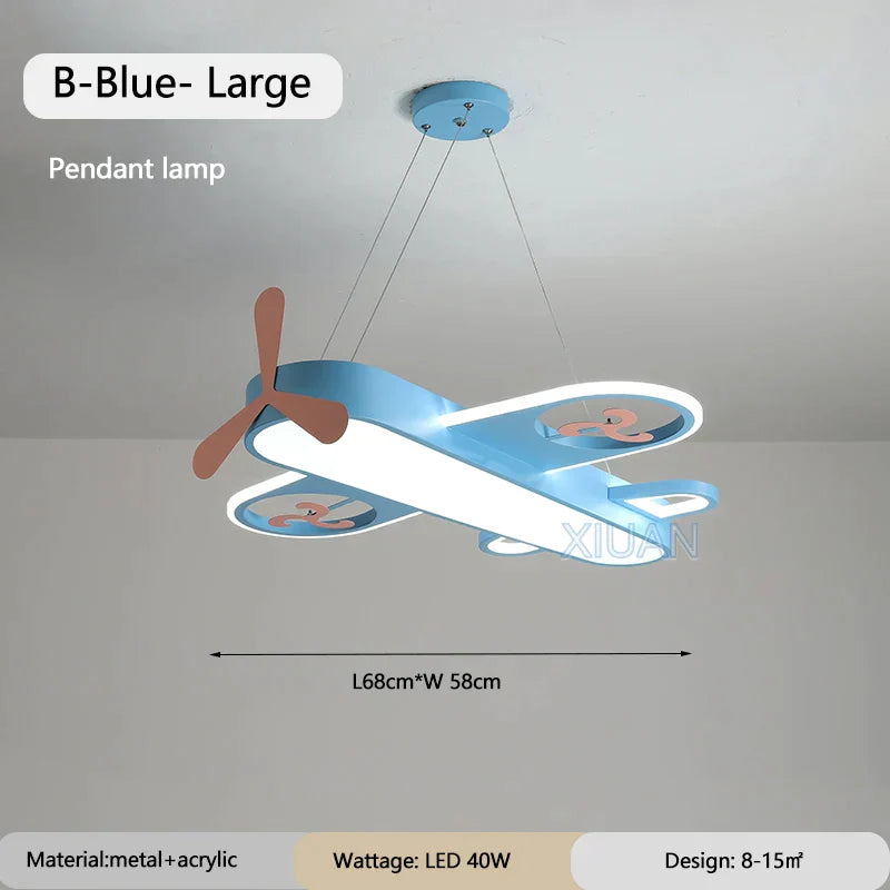 DecorBites™ Enfants Avion Suspension Bois Métal Appliques Maternelle LED