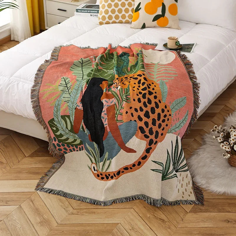 DecorBites™ Knitted Nordic Outdoor Sofa Blanket - Home Decor Aesthetics & Camping Picnic Mat