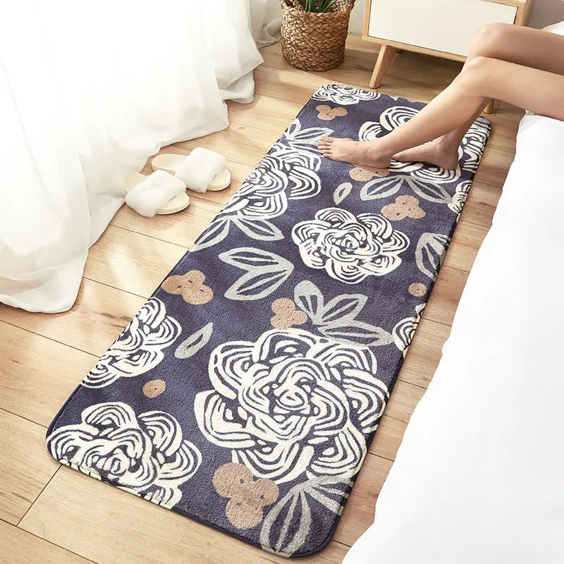 DecorBites™ Cozy Faux Lamb Wool Bedside Rug for Bedroom Decor Anti-Slip Soft Living Room Carpet