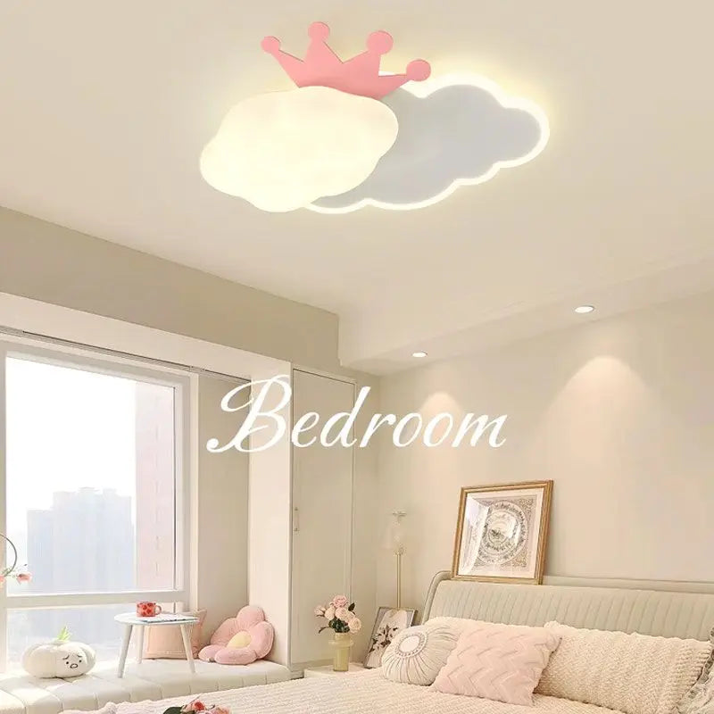 DecorBites™ Cream Clouds Rainbow Ceiling Lamp for Children's Bedroom