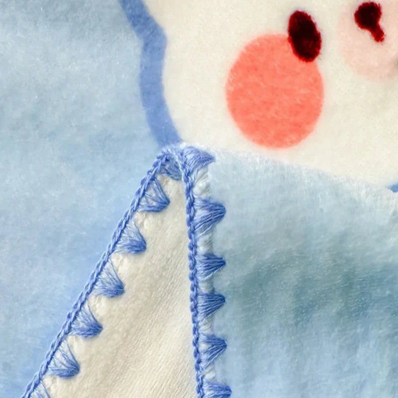 DecorBites™ Cozy Milk Velvet Blanket: Cute Pattern, Warm, Multi-Functional Sofa & Travel Shawl