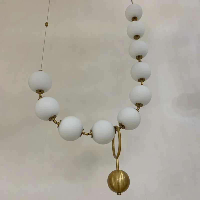 DecorBites™ ثريا قلادة ذهبية، إضاءة سقف فاخرة للدرج وغرفة الطعام