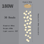 Nordic Glass Staircase Chandelier Pendant Light