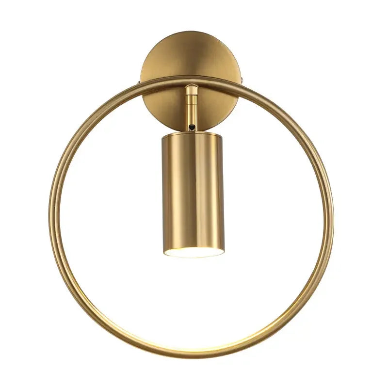 DecorBites™ Adjustable LED Brass Gold Ring Wall Sconce Light for Home Hotel Bar