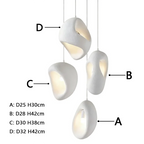 Wabi Sabi Irregular White Pendant Light, E27
