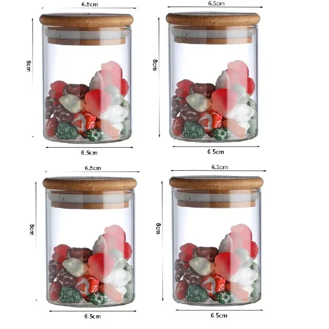 برطمان تخزين طعام زجاجي من DecorBites™ مع غطاء لتنظيم المطبخ