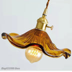 Modern Colorful Glass and Copper Pendant Light
