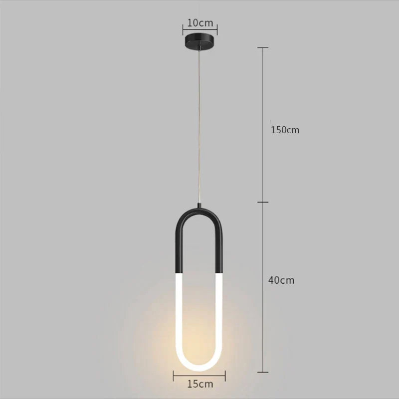 مصباح متدلي LED ذهبي أسود DecorBites™: رأس واحد/مزدوج، مصباح معلق بخط طويل