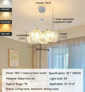 DecorBites™ Iced Crystal Chandeliers: Nordic Milan LED Hanging Lights for Living Room