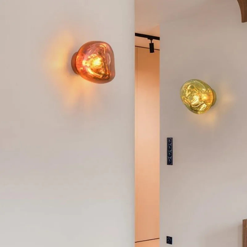 DecorBites™ مصباح حائط زجاجي Lava: تصميم إسكندنافي لديكور المنزل، غرفة المعيشة، غرفة النوم