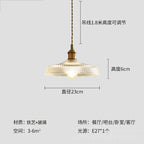 Retro Floral Glass Pendant Light