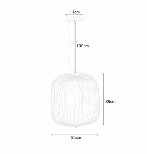 Spokes Birdcage Pendant Light in Polished Chrome