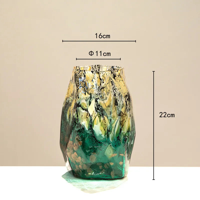 DecorBites™ Gradients Black Glass Vase Terrarium Pot Bowl Desktop Organization Blooms Pots