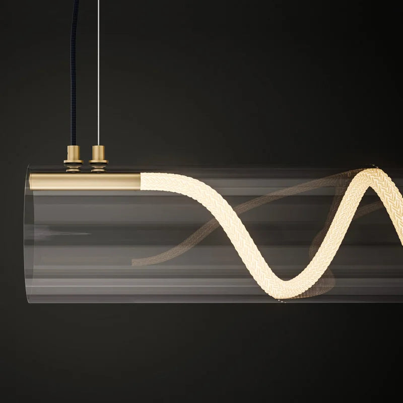 DecorBites™ مصابيح قلادة أنبوبية طويلة LED: إضاءة أنيقة للمنزل والمطعم والبار
