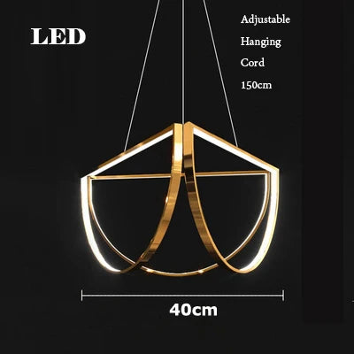 DecorBites™ ثريا ذهبية بإضاءة LED داخلية لغرفة المعيشة وغرفة النوم