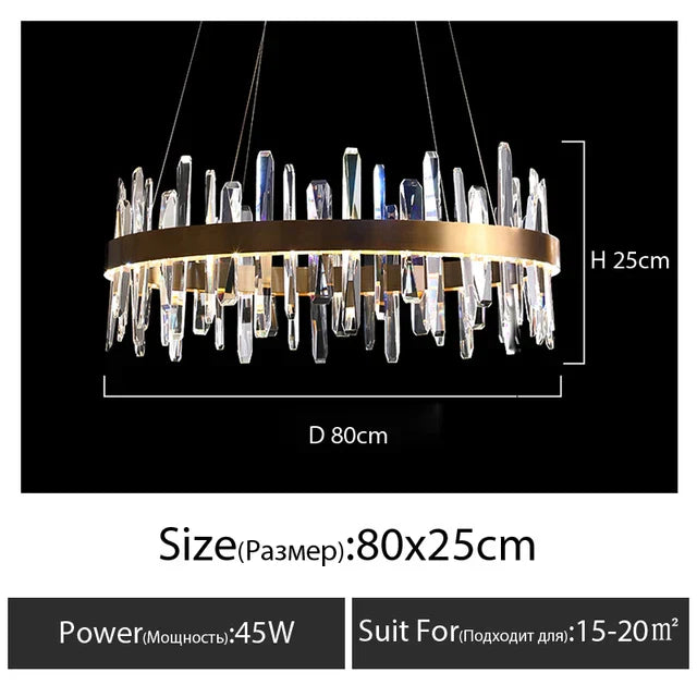 DecorBites™ K9 ثريا فاخرة متدلية: إضاءة LED داخلية أنيقة للمطبخ وغرفة المعيشة وغرفة النوم.