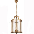 Vintage Copper Birdcage Glass Pendant Light