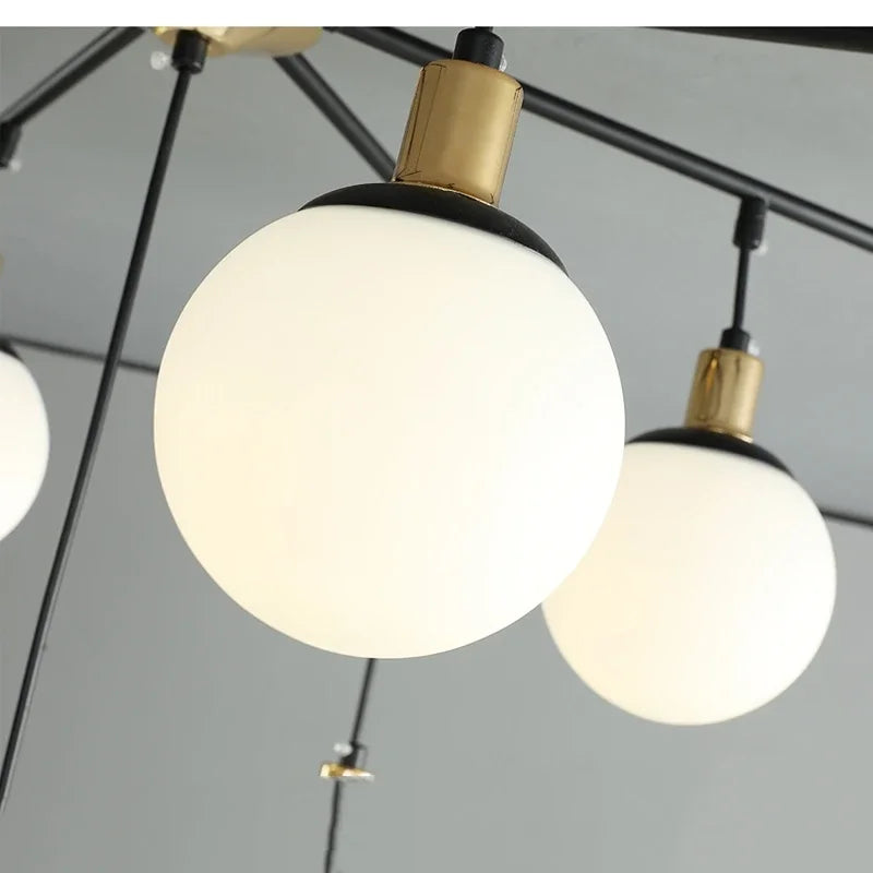 DecorBites™ Art Glass Ball Molecule Chandelier for Living Room, Children's Room, Study & Home Decor