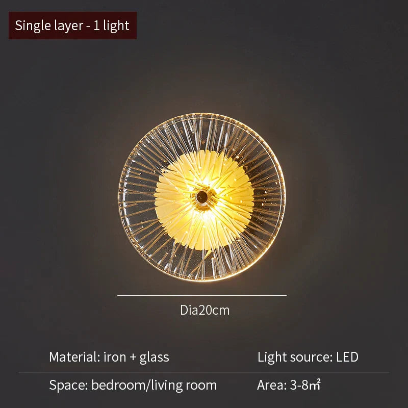 DecorBites™ Crystal Wall Lamp: Modern Glass LED Sconces for Living Room, Bedroom, and Corridor