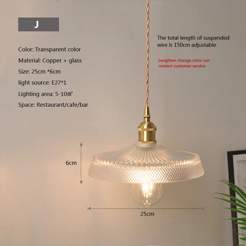 Nordic Glass Pendant Light in Brown and Polished Chrome