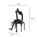 DecorBites™ Gymnast Metal Handicraft Figure Home Decor Figurine Table Sculpture Accessory