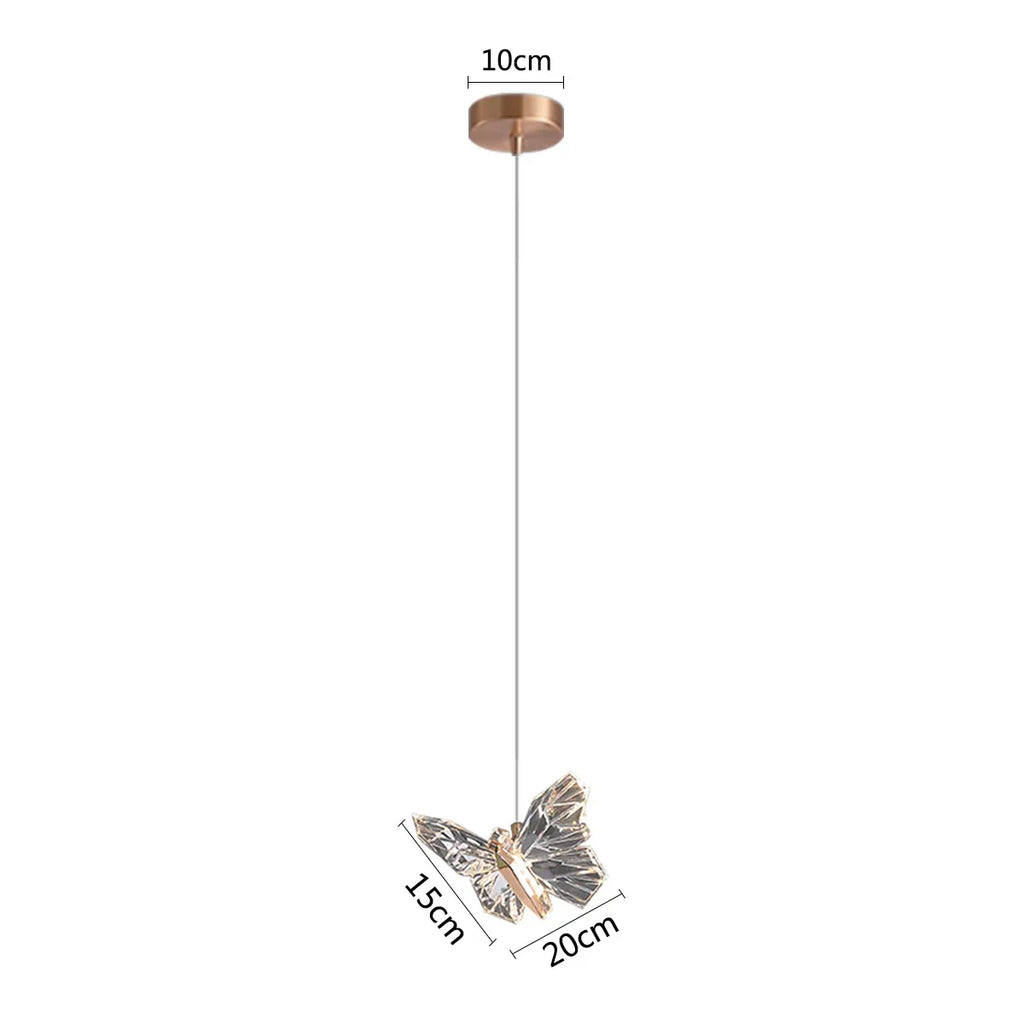 DecorBites™ Crystal Butterfly Pendant Lamps LED Lighting for Home Decor and Luxury Ambiance